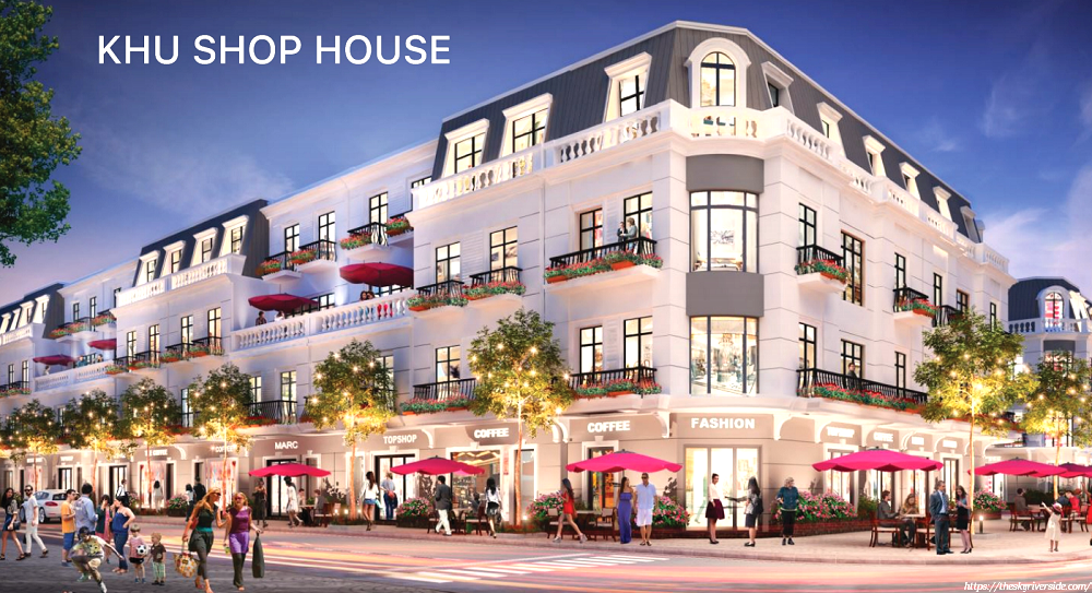 Phối Cảnh Vào Ban đêm Khu Shophouse Tại The Sky Riverside